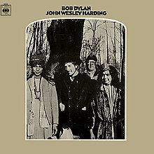 John Wesley Harding album cover, 1967.